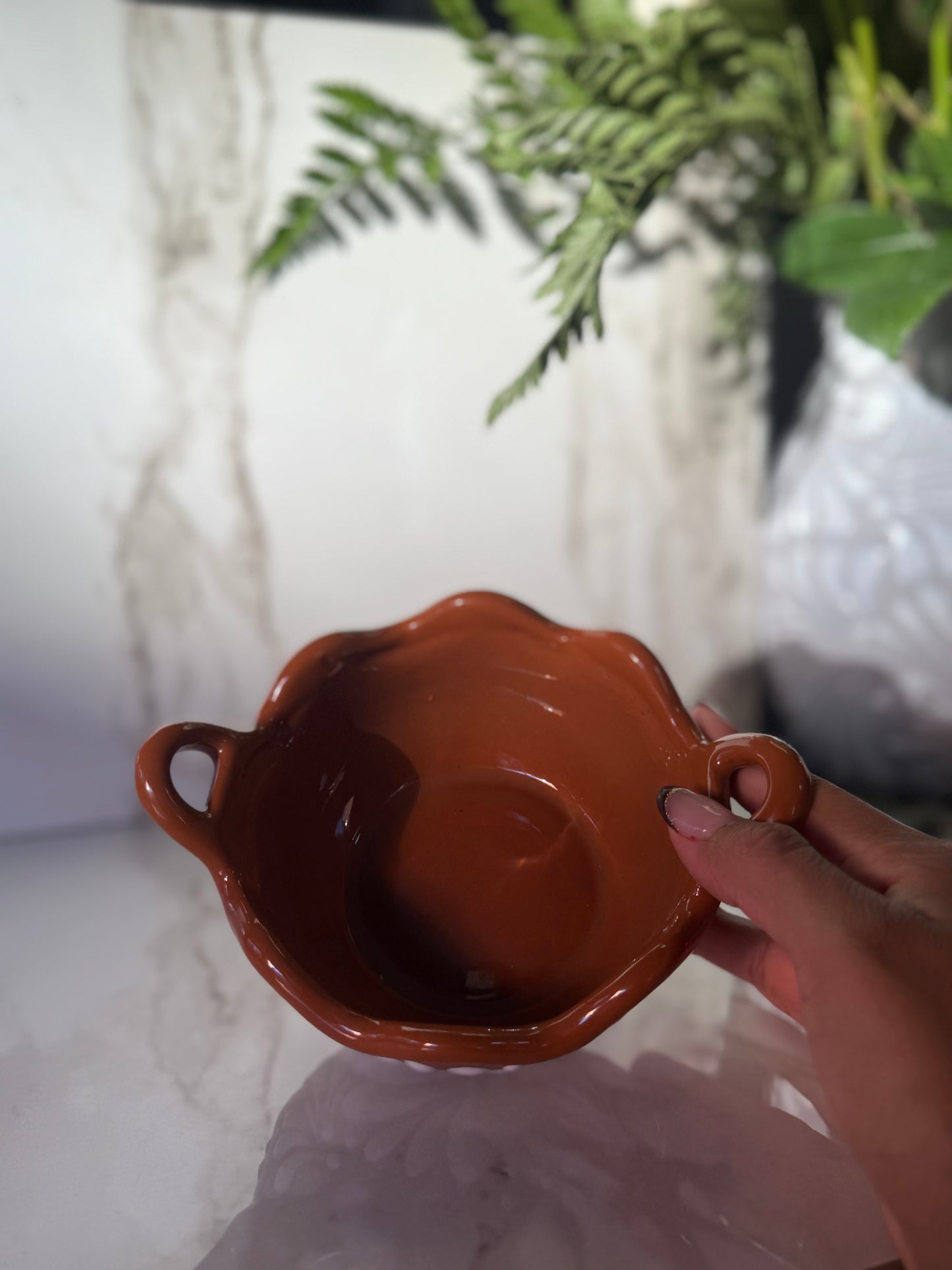 Small natural with brown salsero