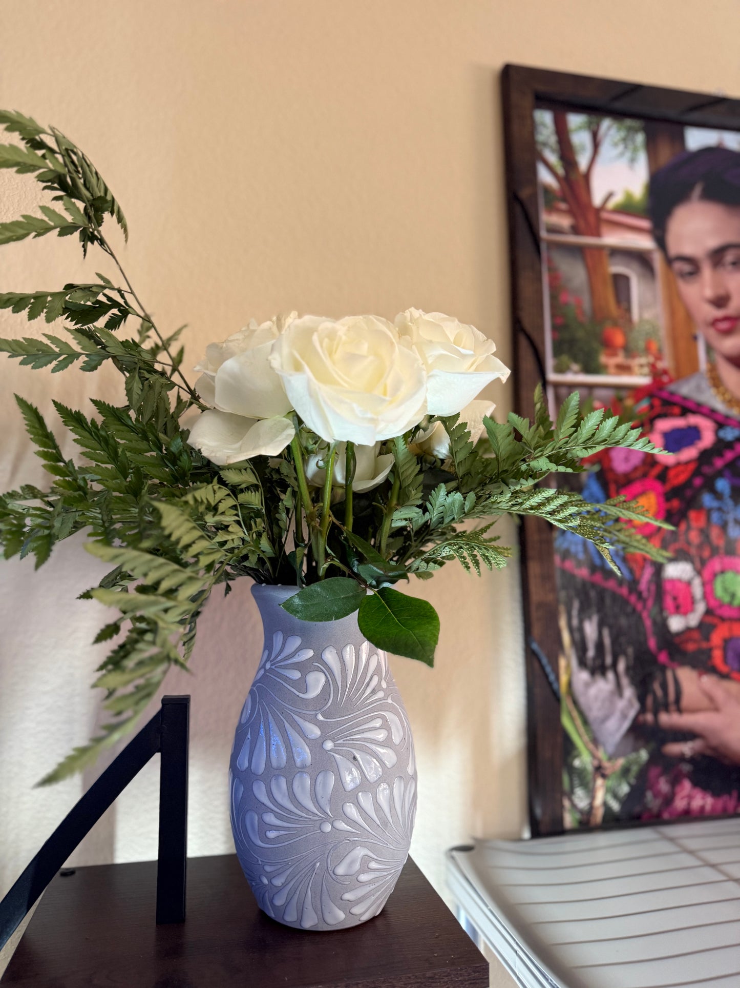 Grey flower vase