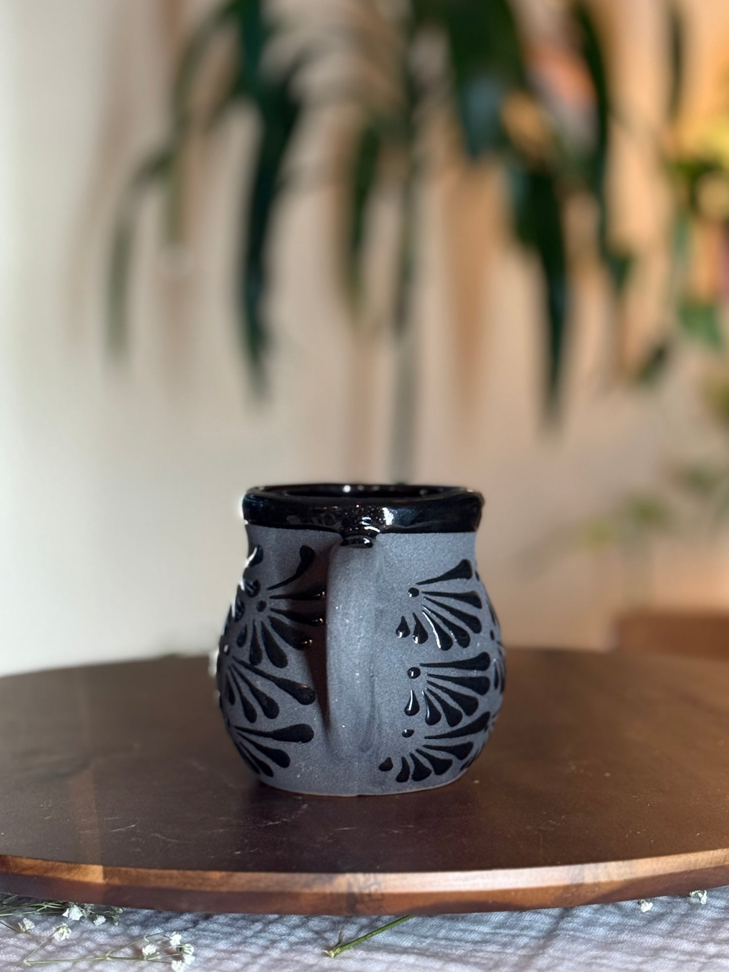 Matte black bola mug