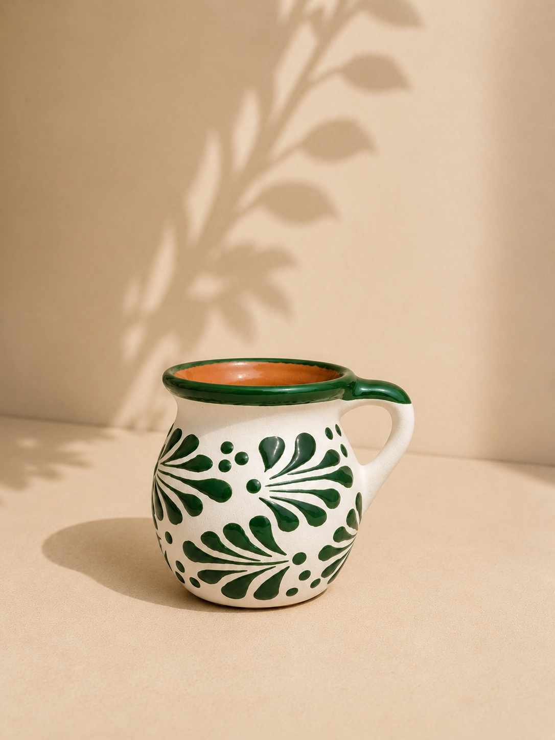 Leaf green cafe de olla mug