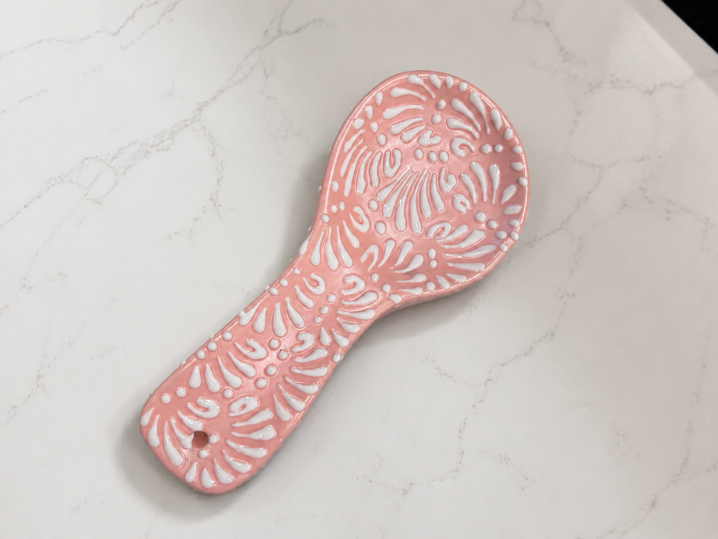 Swirl plumeado spoon rest