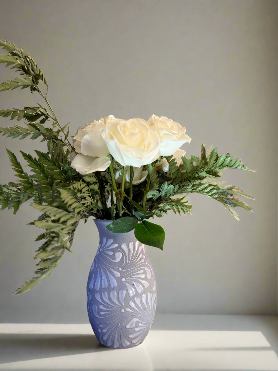 Grey flower vase