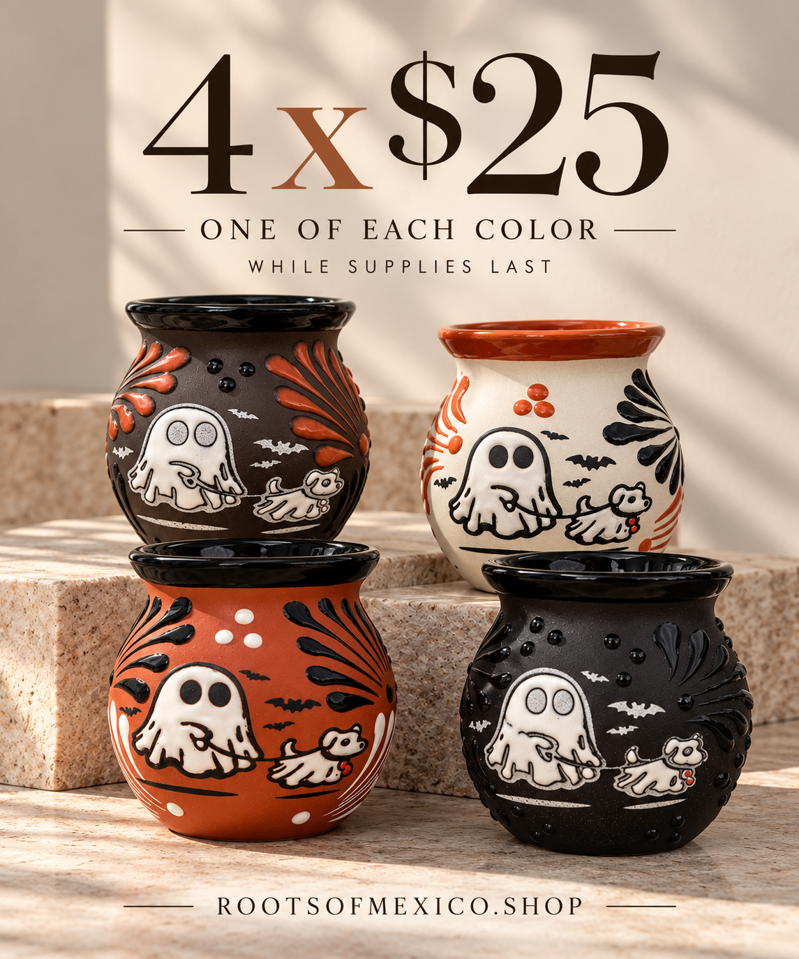 4 ghostly mugs