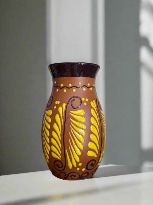 Brown flower vase
