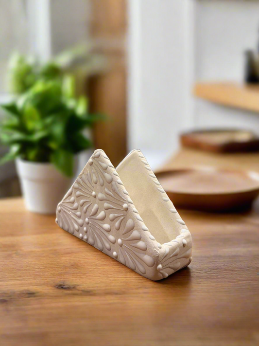 White napkin holder