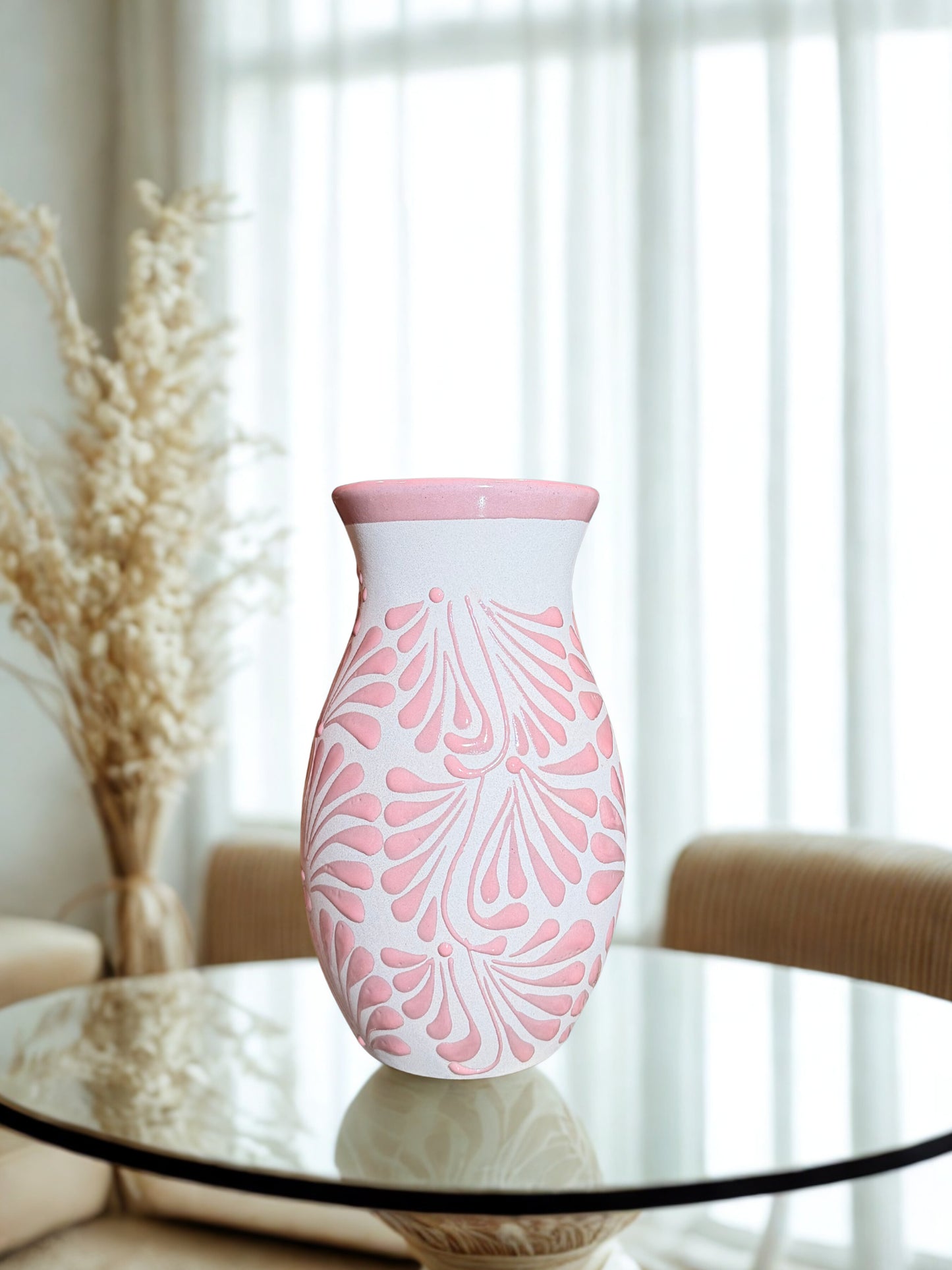 Flourish pink flower vase