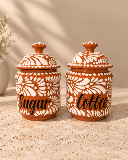 Coffee and sugar caddies
