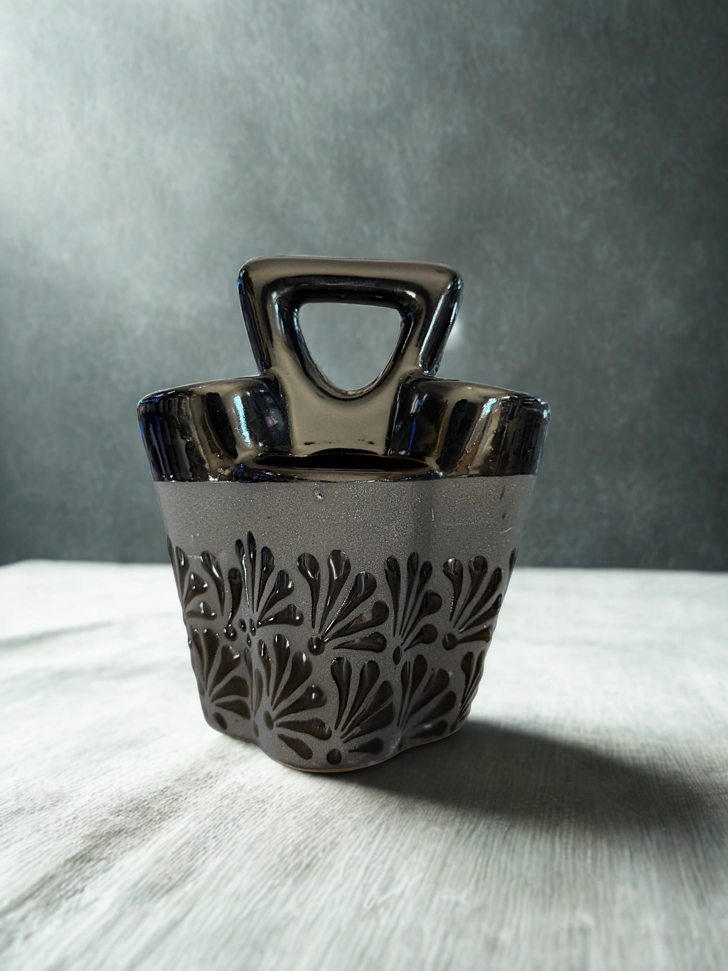 Black utensil holder