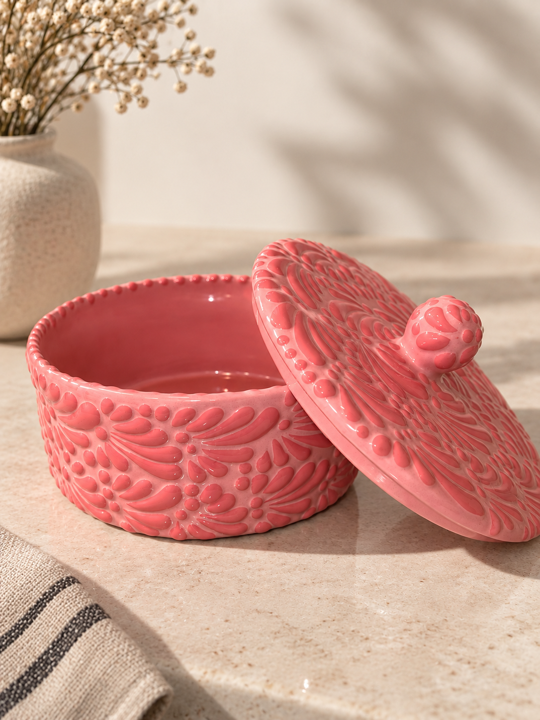 Pretty pink tortilla warmer