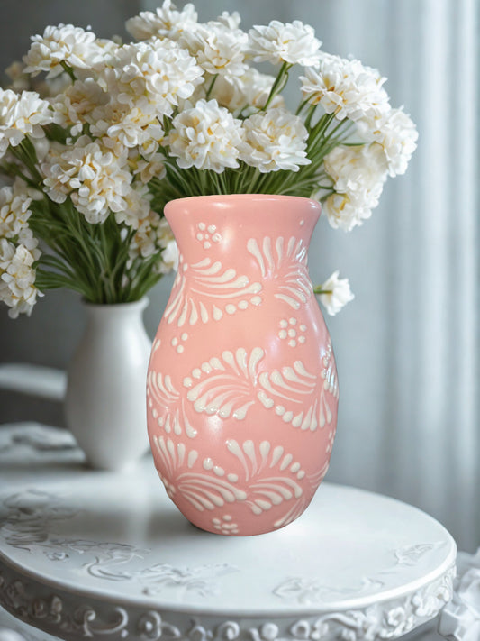 Pink flower vase