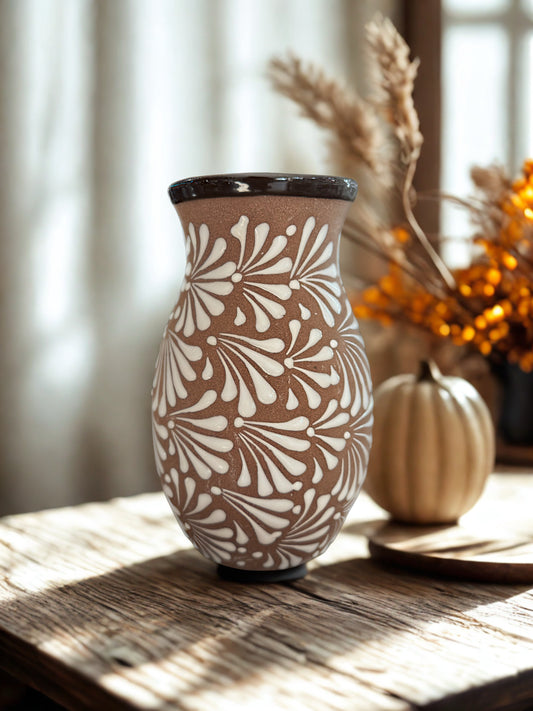 Brown flower vase