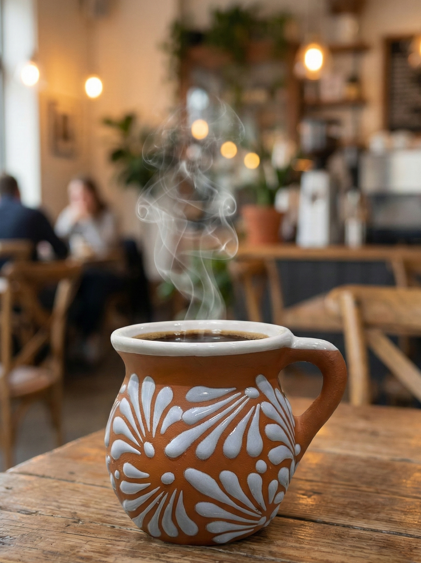 Natural and lavender grey cafe de olla mug