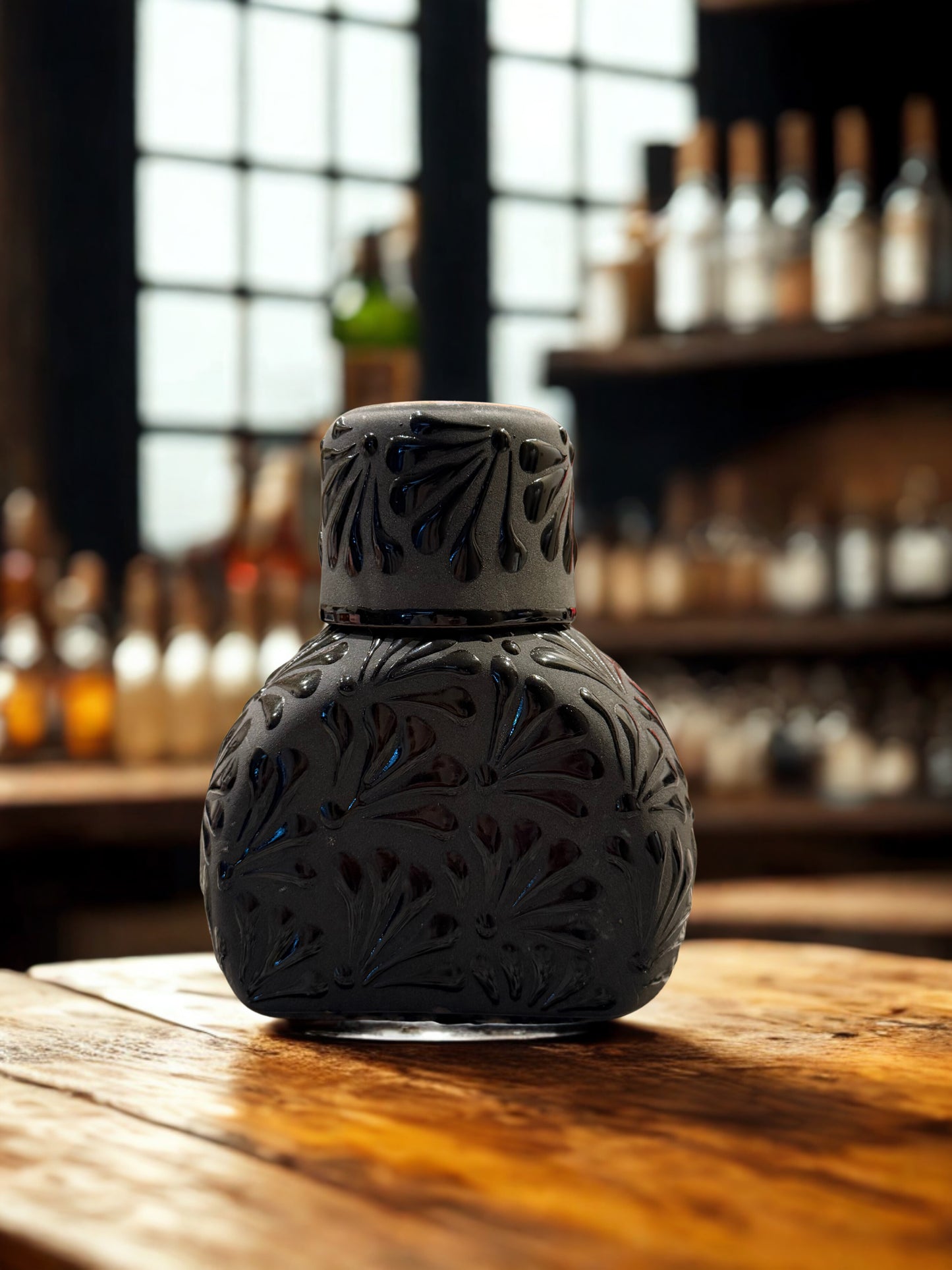 Matte black tequilero