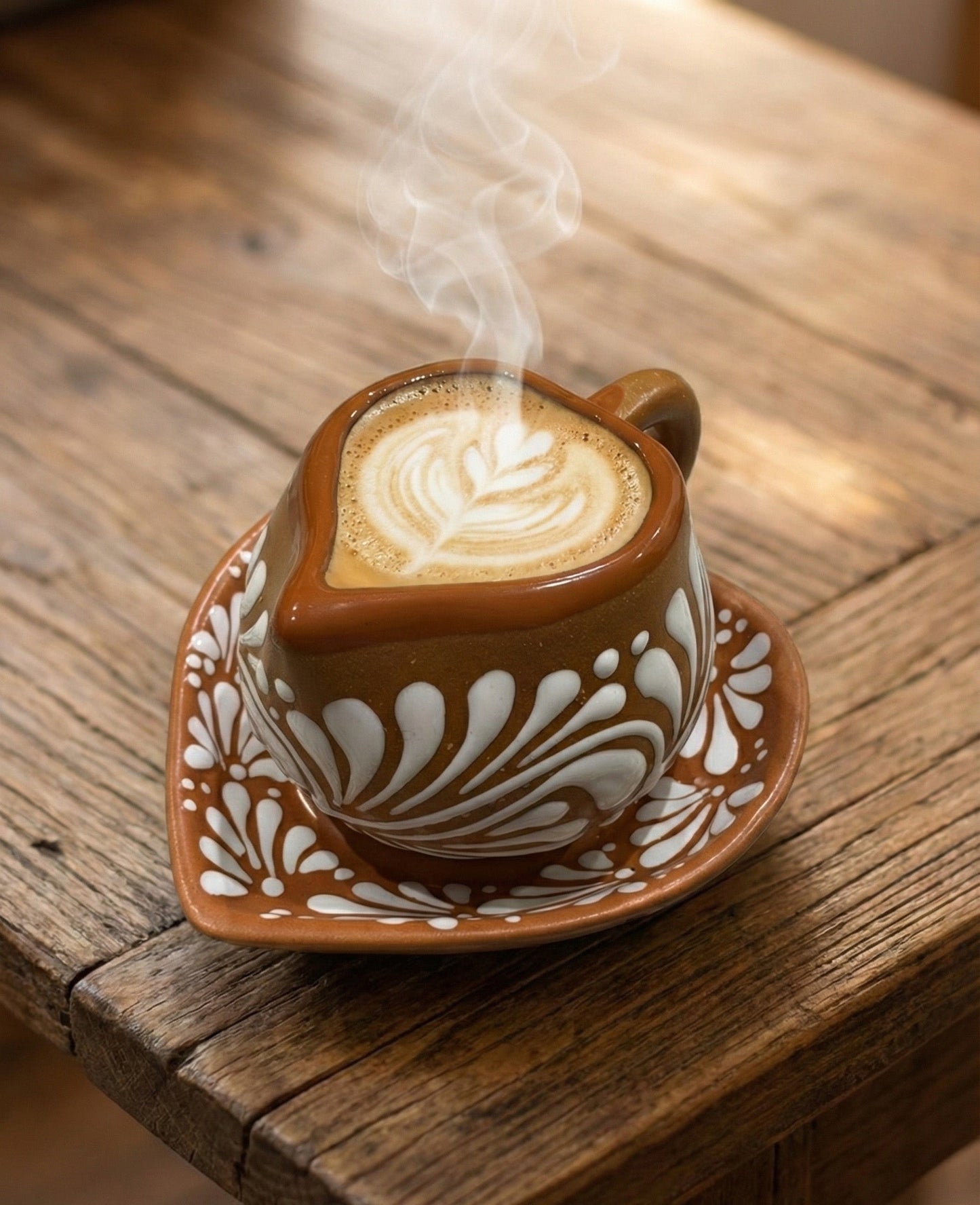 Small heart mug and plate