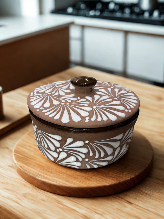 Matte brown tortilla warmer