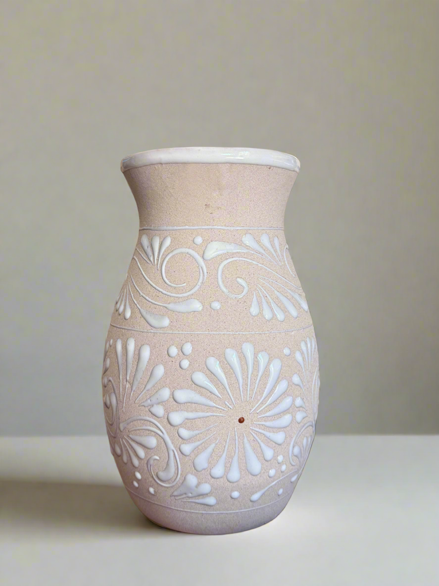 Sandy white with flower detail