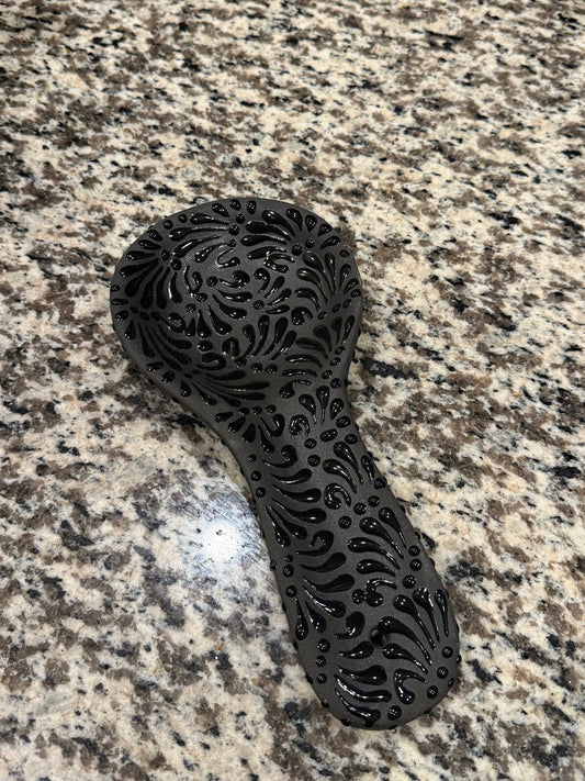 Matte black spoon rest