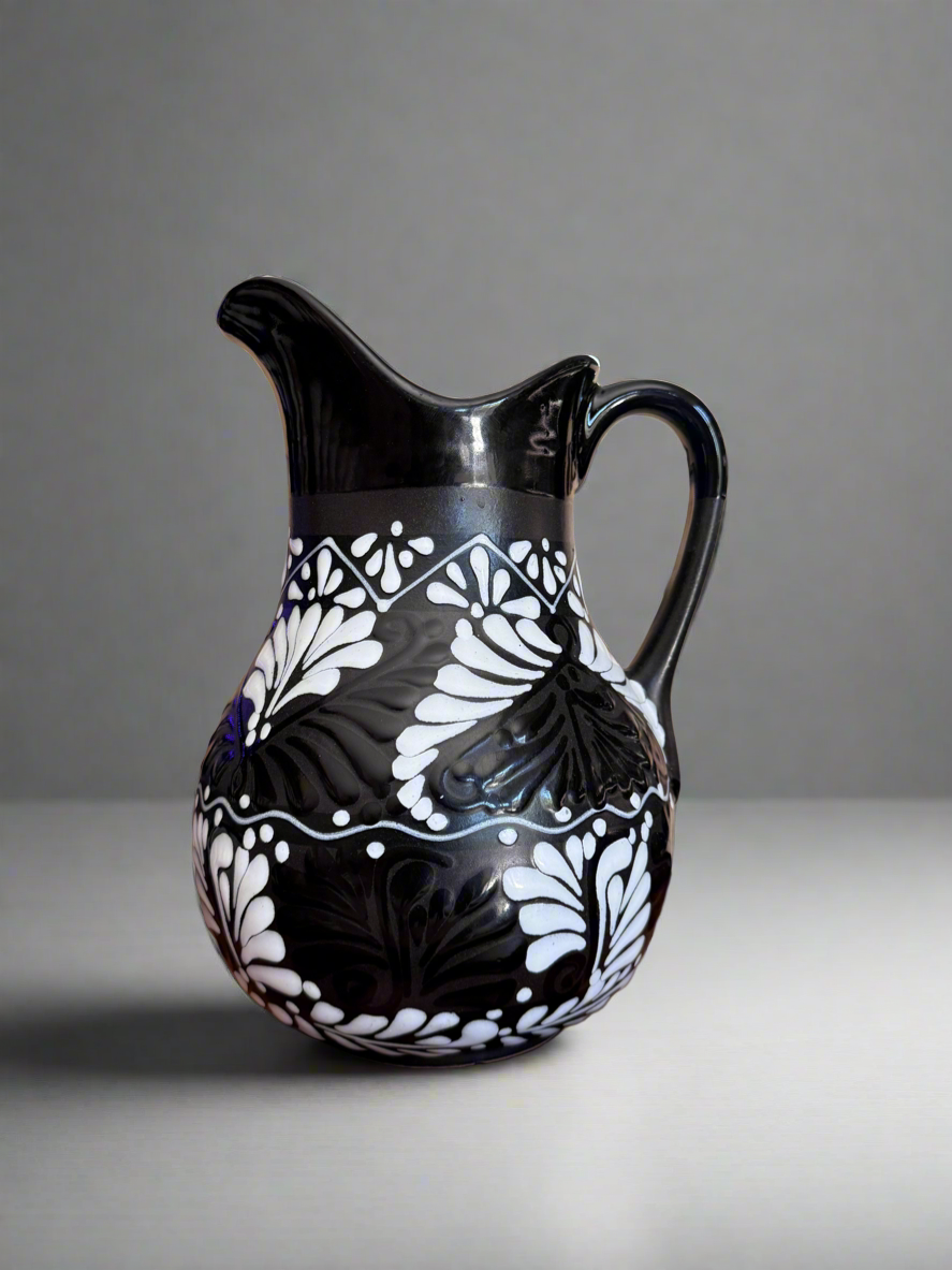 Black and white pitcher