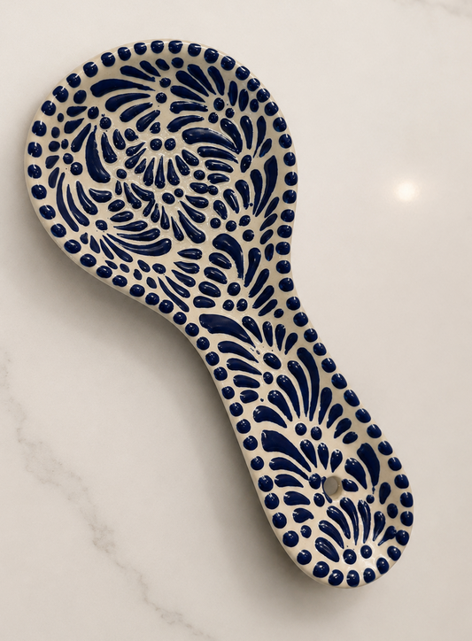 Estilo Talavera spoon rest