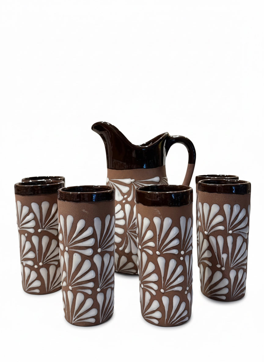 Brown pitcher set