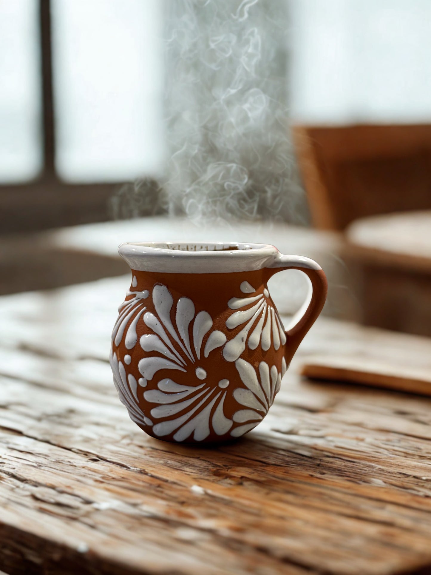 Natural with white cafe de olla mug