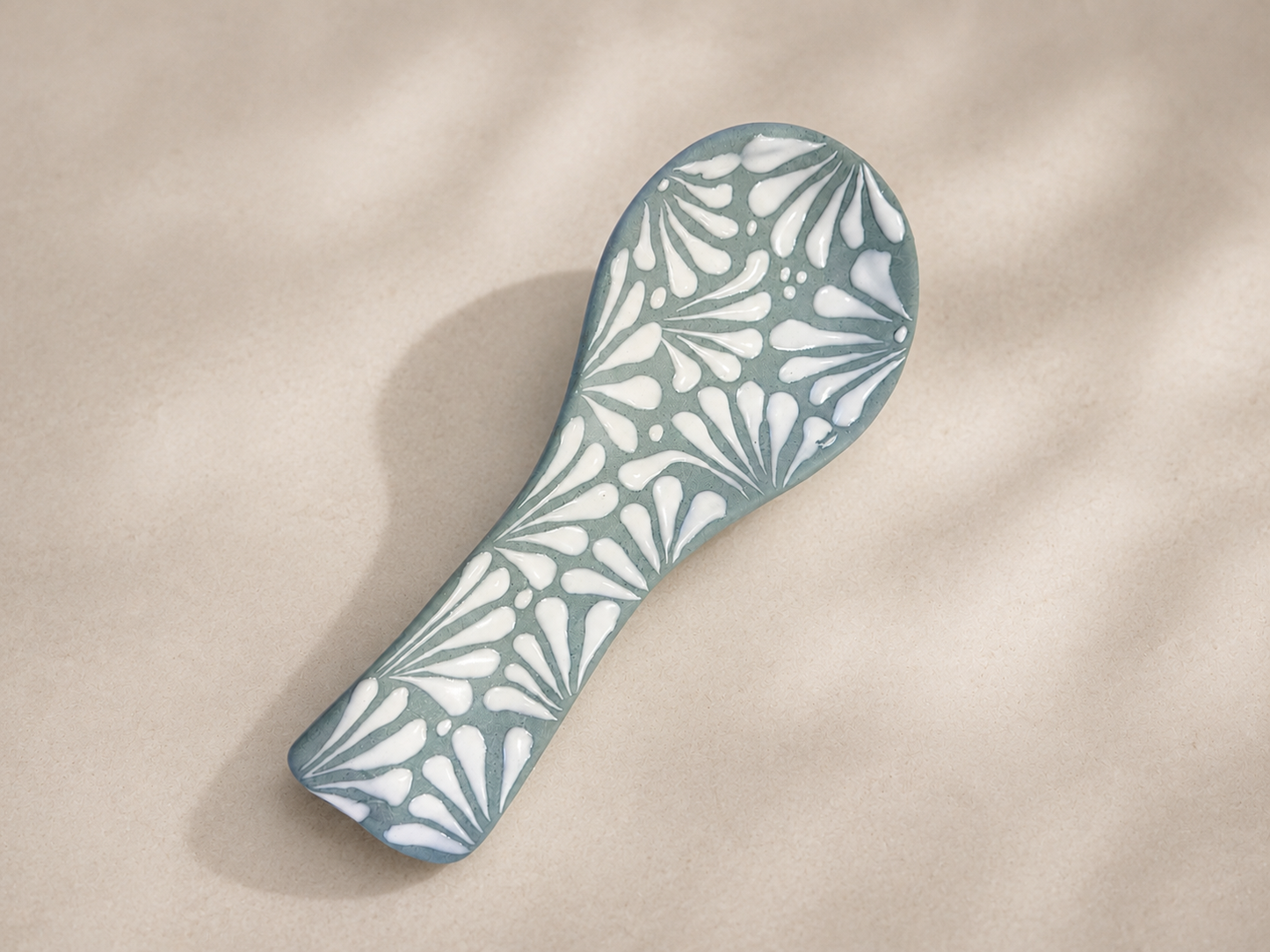 Peacock green spoon rest