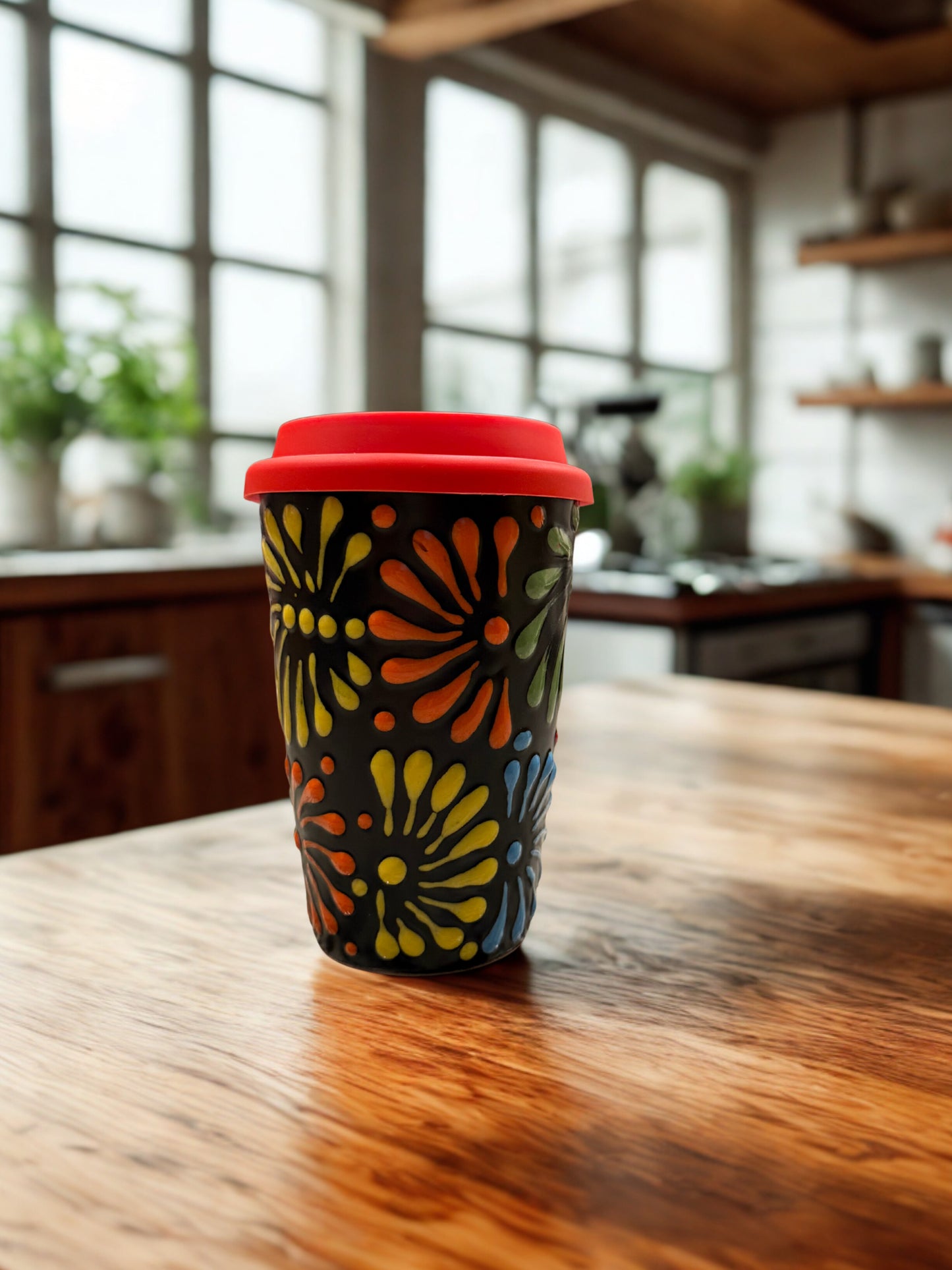 Black colorful termo