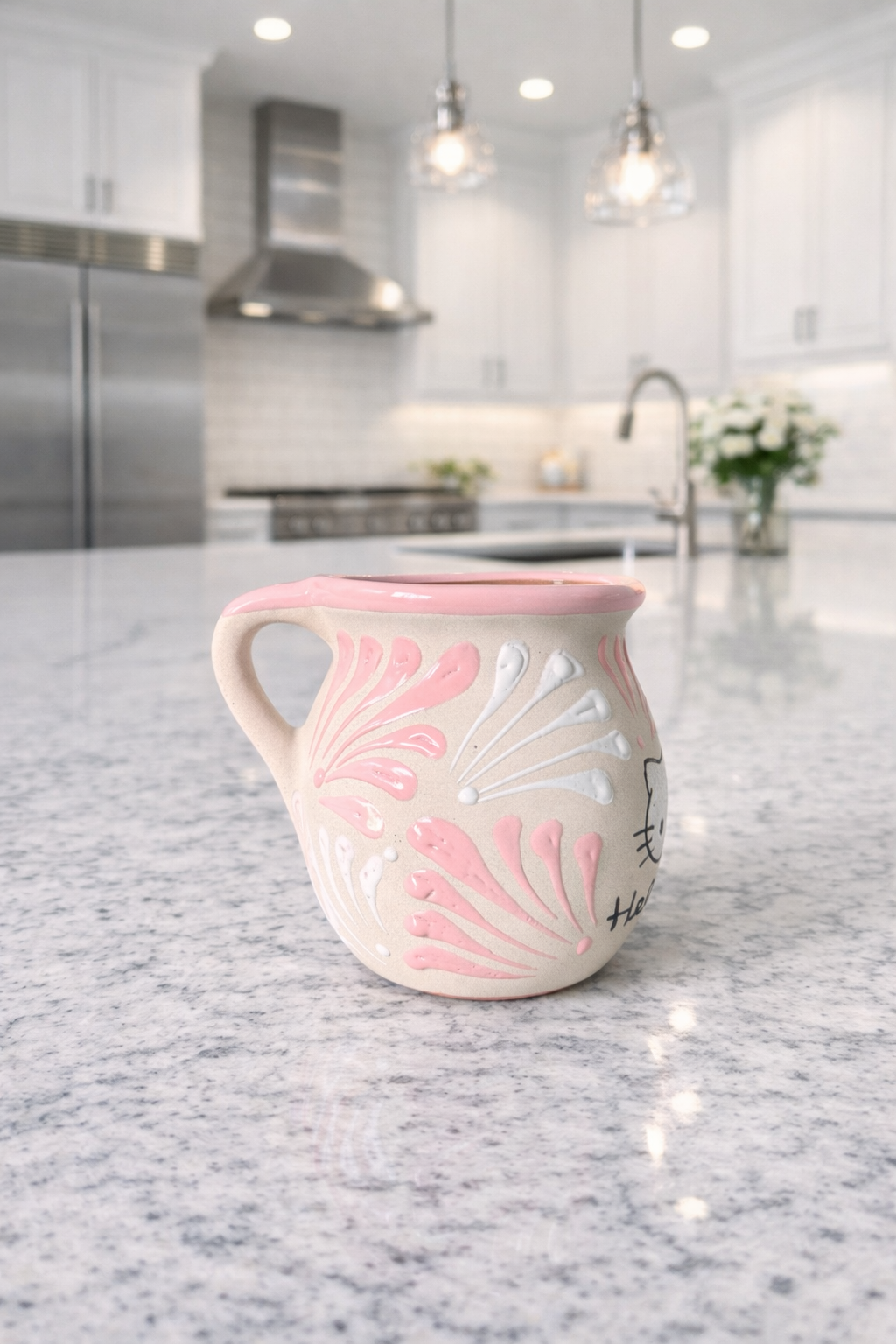 Pink HK Plumeado Mug