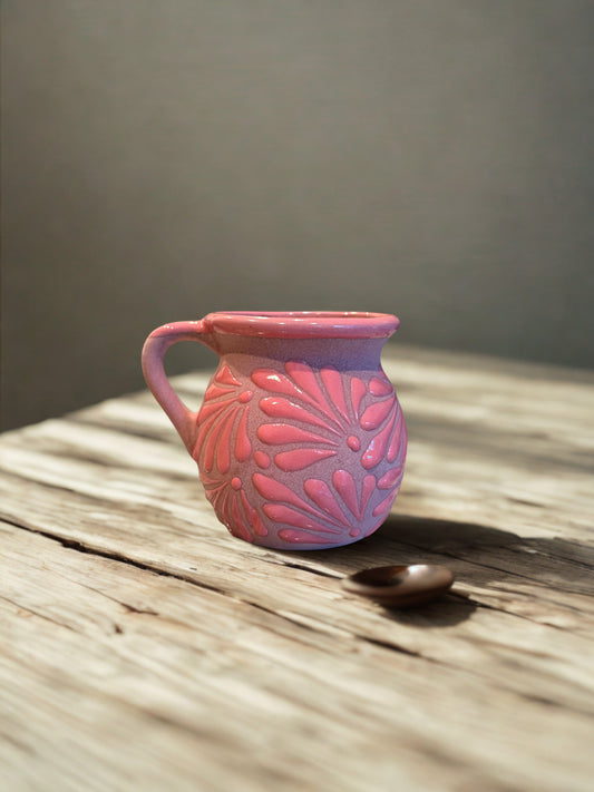 Pink on pink cafe de olla mug