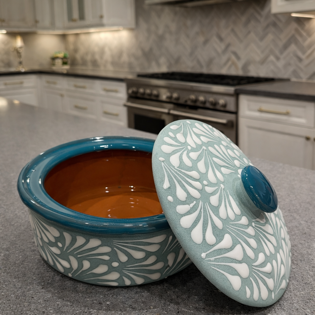 Teal tortilla warmer