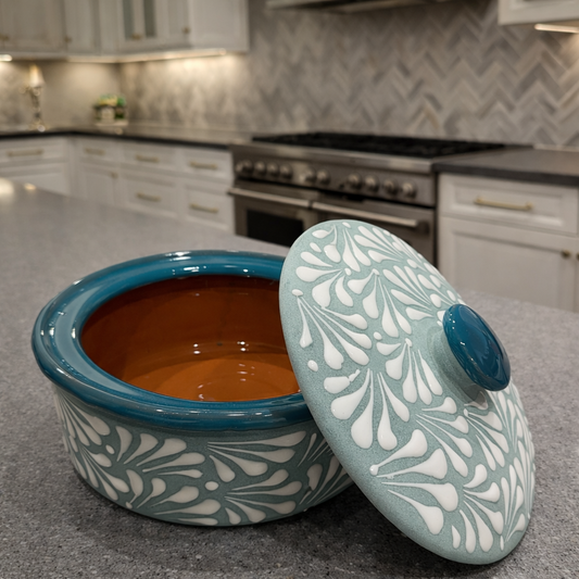 Teal tortilla warmer