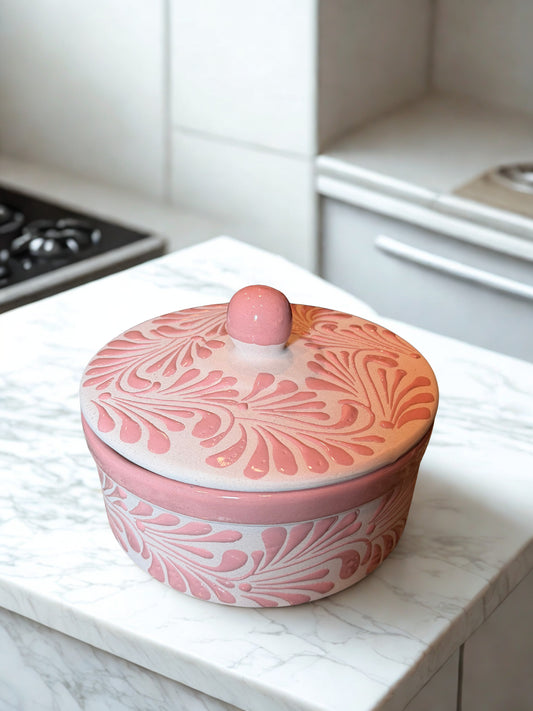 Flourish pink tortilla warmer