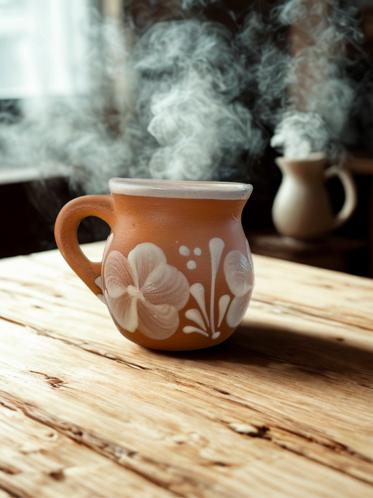 Brown Flower cafe de olla Mug