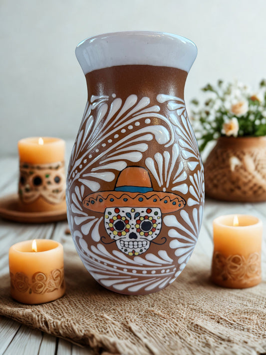 Brown catrin flower vase