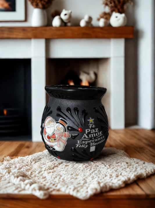 Matte black Christmas mug