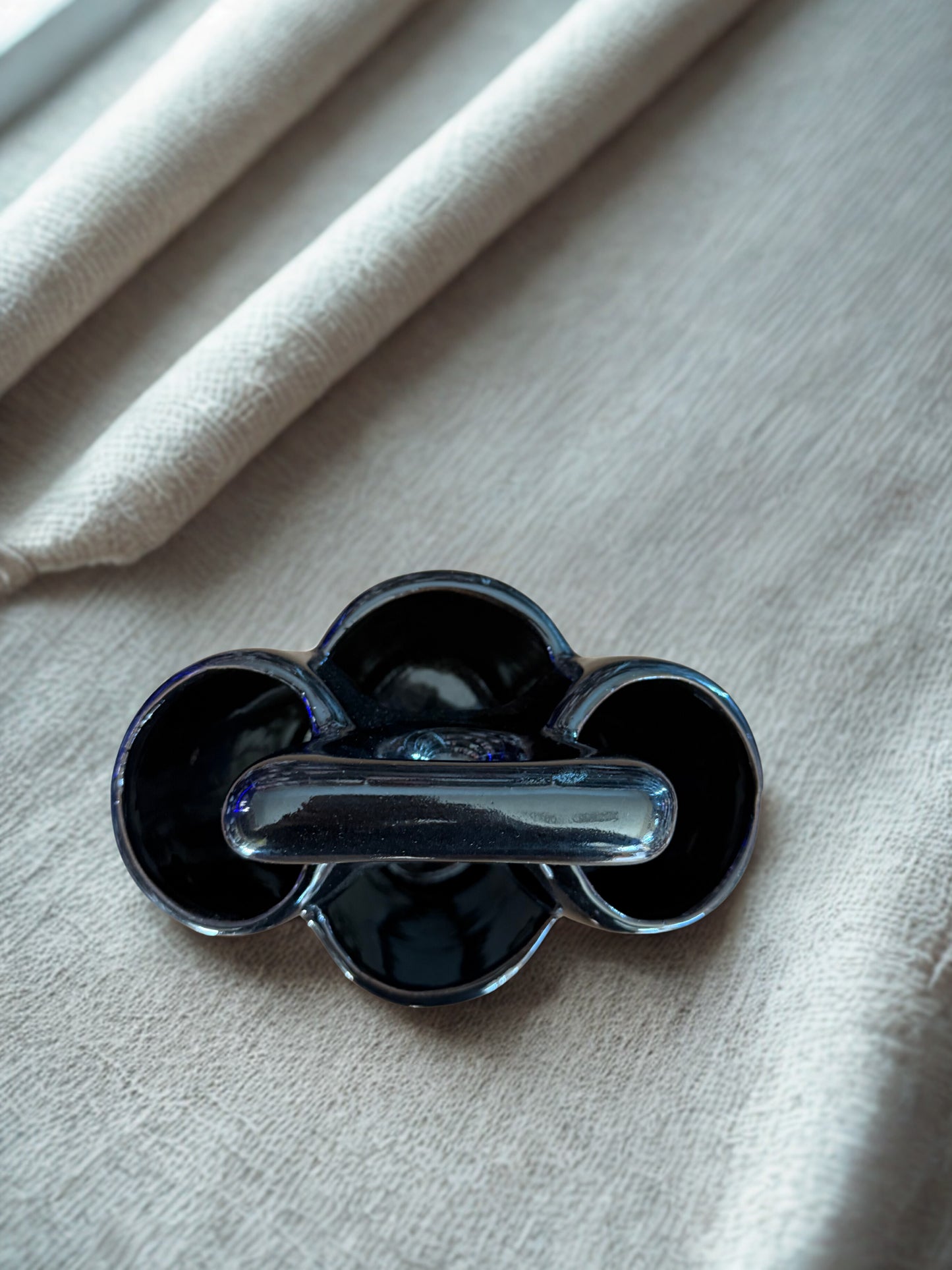 Black utensil holder