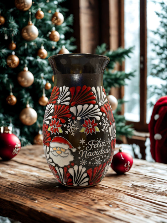 Feliz navidad flower vase