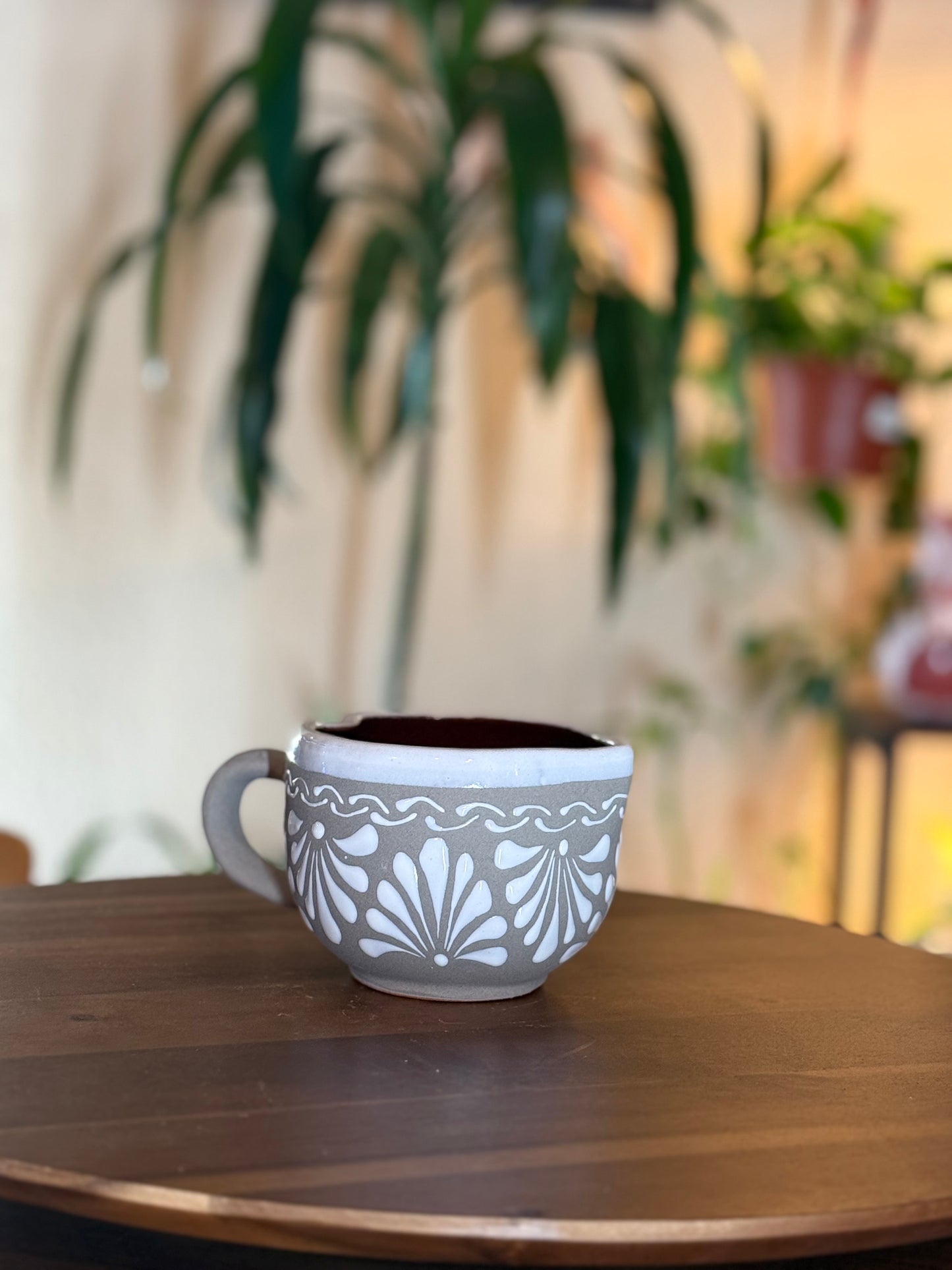 Wolf grey heart mug