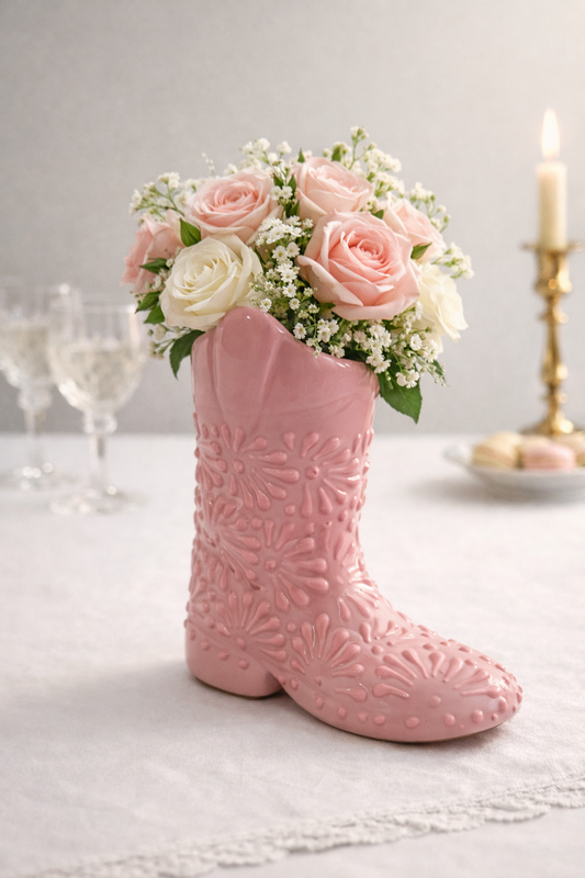 Full plumeado pink boot