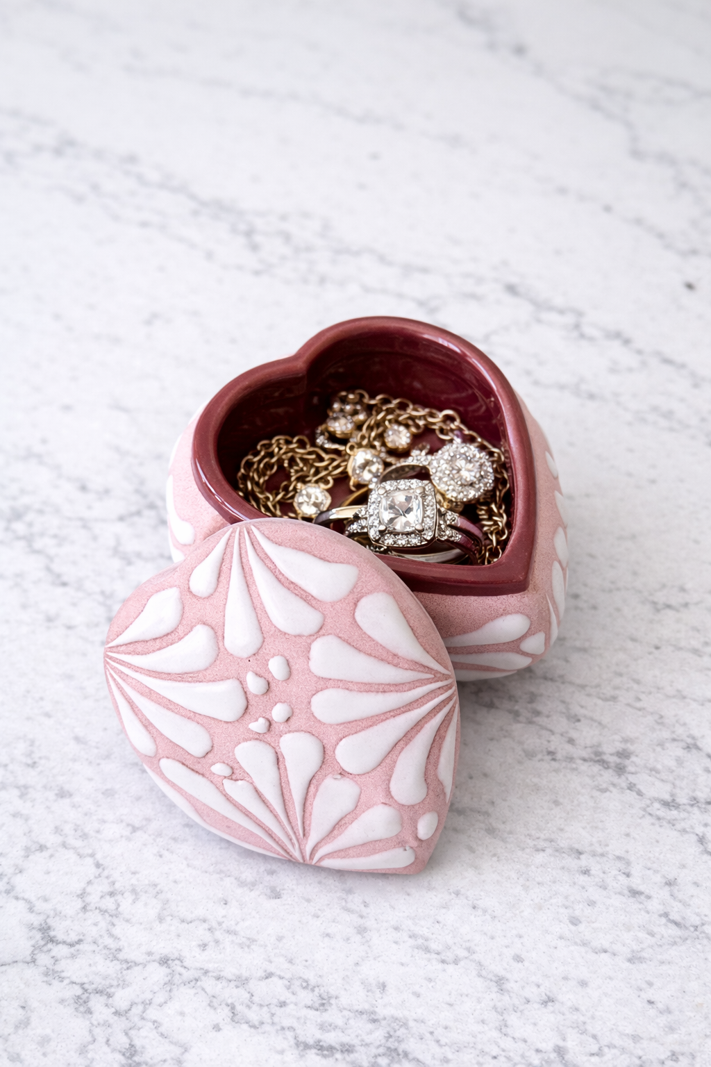 Pink jewelry box
