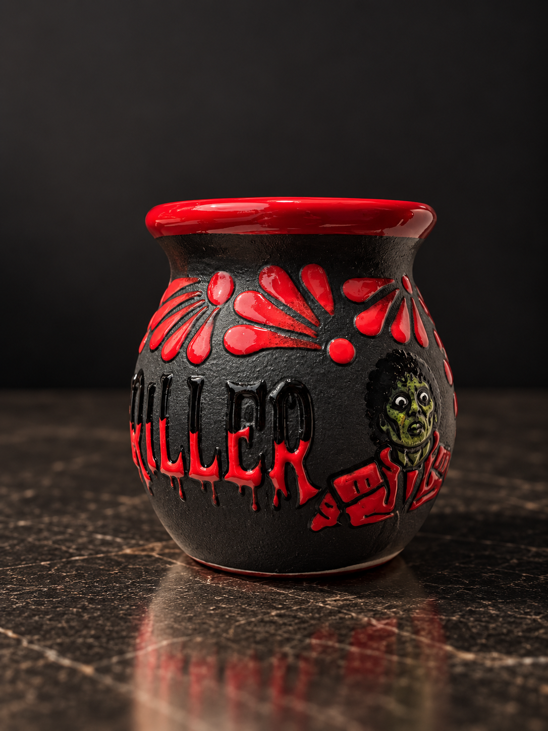 Black and red Mj mug